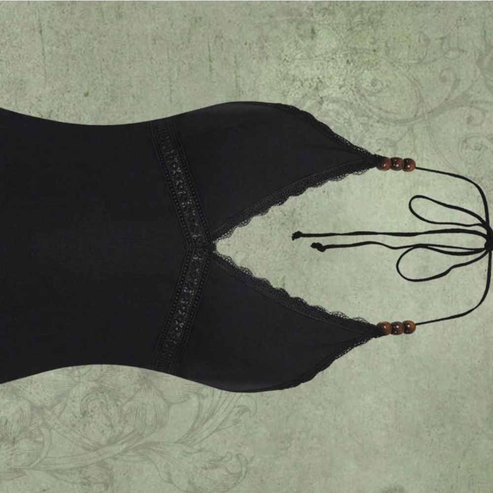 Fairycore Contrast Lace Halter Top